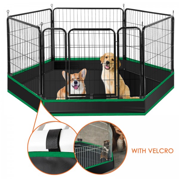 Pet Playpen Mesh Fabric Top Cover, Provide Shaded Areas for Pets and Protect from UV/Rain, Fits All 24 Inch Play Pen - Type 2