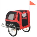 [EU] Pet Bike Trailer 91765 Dog Carrier for Dogs and Pets with Durable Frame Breathable Protective Net Pet Cart, Easy Assembly, 