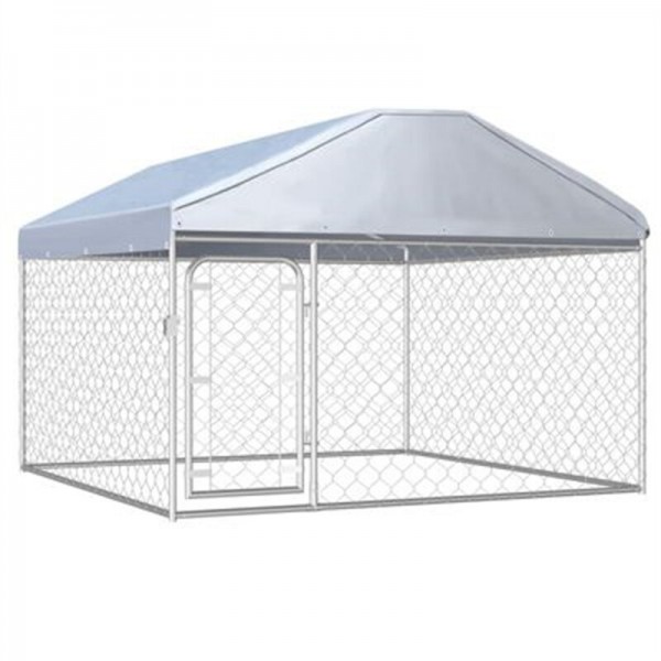   Outdoor Dog Kennel 144493 Puppy Heavy Duty Cage Galvanized Steel Frame Fence Playpen Exercise Pen Chicken Coo
