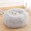 4 Size Dog Cat Round Bed Sleeping Bed Plush Pet Bed Kennel Sleeping Cushion Puppy - Wine S