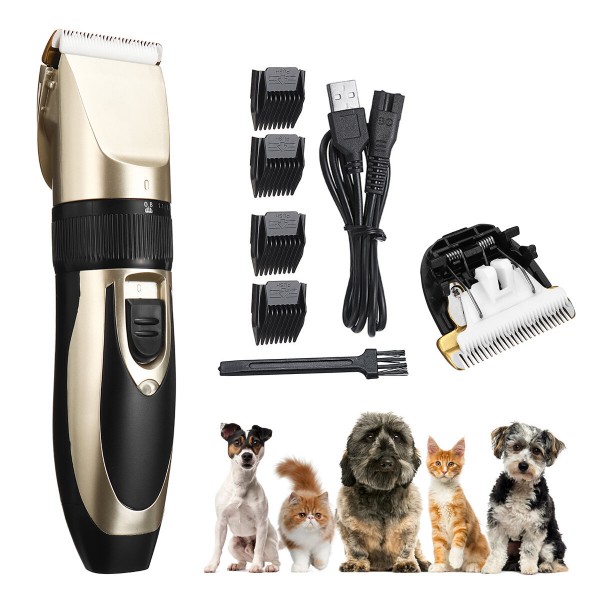 USB Rechargeable Pet Hair Clipper Cat Dog Trimmer Kit Pet Grooming Scissor  Puppy Accessories