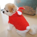 Christmas Pet Clothes Fashion Cute Rabbit Plush Dog Apparel Pet Hoodie Costume Winter  Clothing - L Red