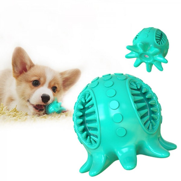 Pet Dog Chew Toys for Teeth Cleaning Dog Chewing Toothbrush Toys ooth Cleaning Balls for Small Medium and Large Dogs - Blue