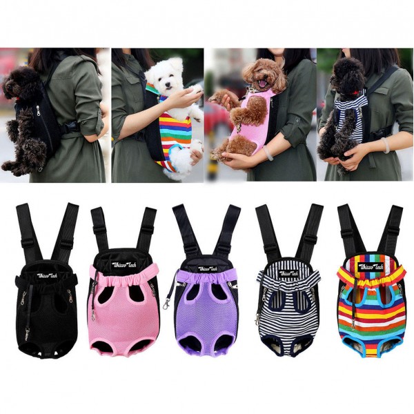 Multicolor Pet Carrying Backpack Pet Outdoor Chest Bag Travel  Backpack - S #02