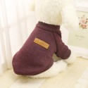 Dog Clothes Warm Puppy Outfit Pet Jacket Coat Winter Dog Clothes Soft Sweater Clothing - 2XL Brown