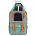 Pet Travel Carrier Backpack 20lbs Cat Dog Foldable Back Bag with Removable Mat Puppy Supplies - Green