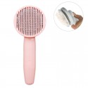 Multi-color PP Pet Hair Removal Comb Non-slip Pet Grooming Comb Pet Massage Comb Brush - Pink