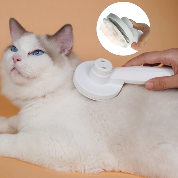 Multi-color PP Pet Hair Removal Comb Non-slip Pet Grooming Comb Pet Massage Comb Brush - Pink