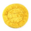 55CM Luxury Shag Warm Fluffy Pet Dog Puppy Round Fur Donut Cushion Mat Pet Bed - orange