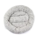 55CM Luxury Shag Warm Fluffy Pet Dog Puppy Round Fur Donut Cushion Mat Pet Bed - orange
