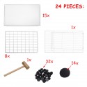 DIY Large Cat Villa Home Pet Bed Pet Cage White Wire Fence Dog Kennel Anti-skip Cat Fence Plastic Home Wooden Hammer - 32 pcs
