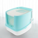 Cat Litter Box Fully Enclosed Anti-Splash Deodorant Cat Toilet For Cats Two-Way with Shovel High Capacity Pet Supplies Litter As