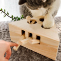Cat Toys Hamster Machine Funny Cat Toy Solid Wood Pet Supplies Whac-A-Mole Mouse -  Rectangle Shape