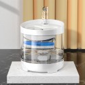 2L Automatic Water Dispenser Adjustable Water Flow Cat Water Fountain Clear Ultra Quiet Cat Dog Water Dispenser Feeder Bowl - Wh