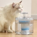 Cat Water Fountain Dog Water Dispenser 88OZ 2.6L Automatic Pet Drinking Fountain Transparent Upgraded with Filter and Adjustable