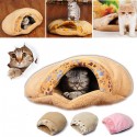 Lovely Warm Cat House Soft Sleeping Bag Cute Cat Bed Cave - L Pink