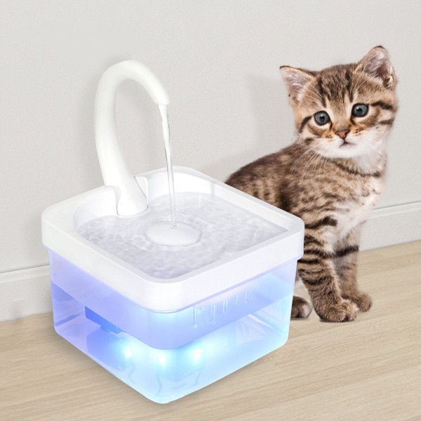 2L Pet Cat Water Fountain USB Automatic Cat Water Dispenser Feeder Bowl LED Light Smart for Dog Drinking Pet Drinking Feeder Act