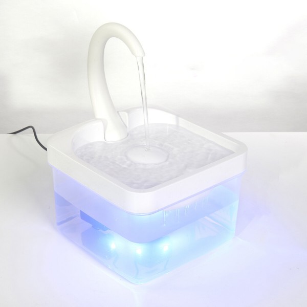 2L Pet Cat Water Fountain USB Automatic Cat Water Dispenser Feeder Bowl LED Light Smart for Dog Drinking Pet Drinking Feeder Act