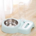 2 In 1 Automatic Pet Bowl 500ml Adjustable Drinking Fountain Dog Cat Food Feeder -  Pink