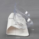 Cat Elevated Bowl Raised The Bottom Transparent Puppy Bowl With Holder Anti-slip Single/Double Feeders Protect Pet Spine for Cat