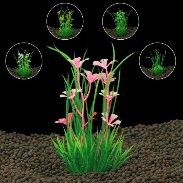 Artificial Plastic  plants Grass for  background FishTank Ornament  Decorations