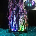 9 LED  Bubble Light Air Stone,Tank LED Air Bubbler Light Submersible Air Pump Bubble Stone Lamp for Turtle Tank Decorati