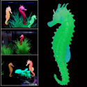 Artificial  Sea Horse Hippocampus Ornament Tank Fish Jellyfish Decor New - Orange