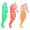 Artificial  Sea Horse Hippocampus Ornament Tank Fish Jellyfish Decor New - Orange