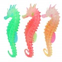 Artificial  Sea Horse Hippocampus Ornament Tank Fish Jellyfish Decor New - Orange