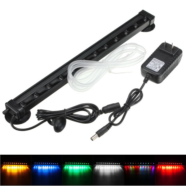 1.5W 32cm 12led with suction cup  tank fish lamp 100-240V - Green