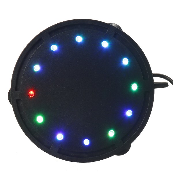 12 RGB LEDs Underwater Submersible Tank Fish Light Color Changing Air Bubble Light Waterproof  Lamp Oxygen Maker - 10.5c