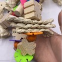 Parrot Gnawing Toy Bird Supplies Utensils Corn Wood Creative Hanging Pieces Plastic Flower Pieces Large Parrot Bird Toys