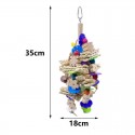 Parrot Gnawing Toy Bird Supplies Utensils Corn Wood Creative Hanging Pieces Plastic Flower Pieces Large Parrot Bird Toys
