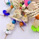 Parrot Gnawing Toy Bird Supplies Utensils Corn Wood Creative Hanging Pieces Plastic Flower Pieces Large Parrot Bird Toys
