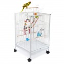 Bird Cage 45.6x45.6x86cm for Cockatiels African Grey Quaker Sun Parakeets Green Cheek Conures Pigeons Parrot - Black