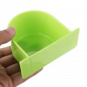 Bird Cage Food Box Trough Feeder Bowl Semi-circular Birds Home Accessories For Pet Supplies - Translucent