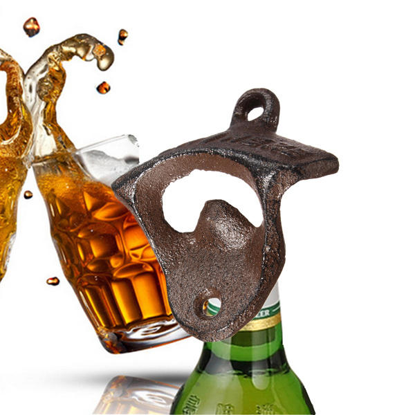 Metal Retro Wall Mounted Bottle Opener Hanging Hook Beer Bottle Opener  