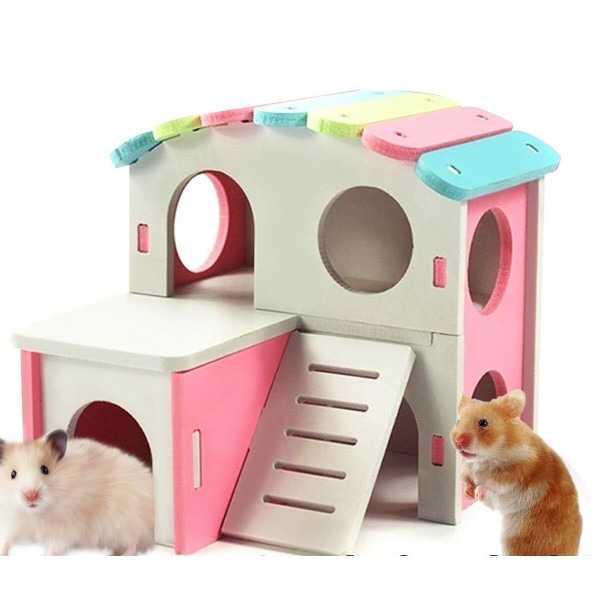 Hamster Golden Bear Bedroom Color Wooden House Big House - 1