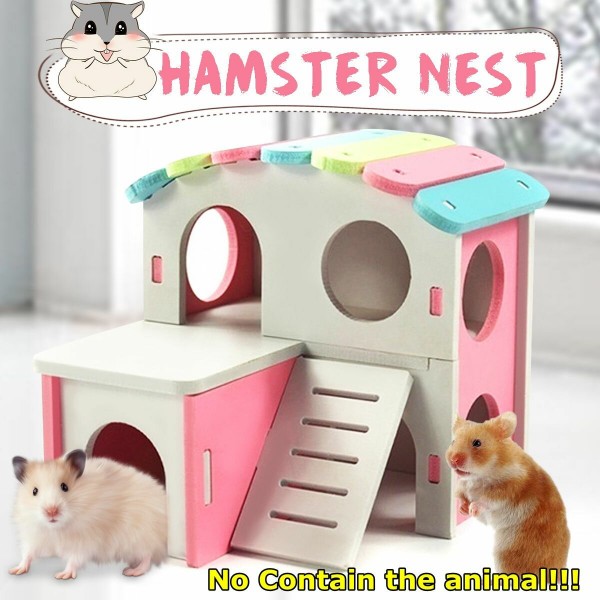 Hamster Golden Bear Bedroom Color Wooden House Big House - 1
