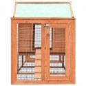  170642 Outdoor Rabbit Hutch Solid Pine &amp; Fir Wood 310x70x87 cm House Pet Supplies Rabbit House Pet Home P