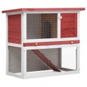  170831 Outdoor Rabbit Hutch 1 Door 90 x 45 x 80 cm Grey Wood Pet Supplies Rabbit House Pet Home Puppy Bedpen 