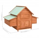   171459 Outdoor Chicken Coop 152x96x110 cm Solid Firwood Pet Supplies Dog House Pet Home Cat Bedpen Fence Play