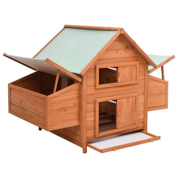   171459 Outdoor Chicken Coop 152x96x110 cm Solid Firwood Pet Supplies Dog House Pet Home Cat Bedpen Fence Play