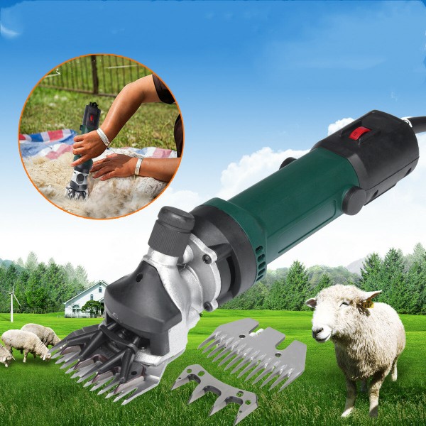 1300W 110/220V Electric Sheep Goat Horse Clipper Groomer Shaver Adjustable 6 Speed Shearing Machine US/AU/EU Plug - US