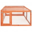   170877 Outdoor Rabbit Hutch 183x90x46.5 cm Solid Firwood Pet Supplies Dog House Pet Home Cat Bedpen Fence Pla