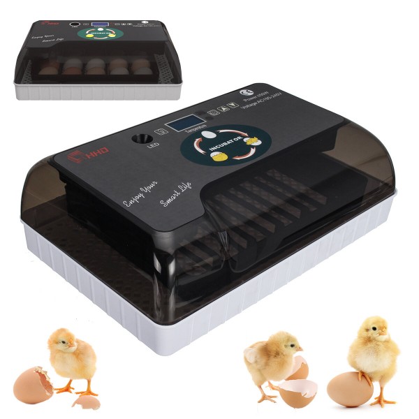 AC 110-220V 20 Eggs Incubator Hatching Chicks Fully Automatic Poultry Hatching Machine Egg Turn - 220V US