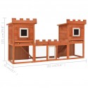   170174 Outdoor Large Rabbit Hutch 192 x 50 x 101 cm House Pet Cage Double House Pet Supplies Rabbit House Pet